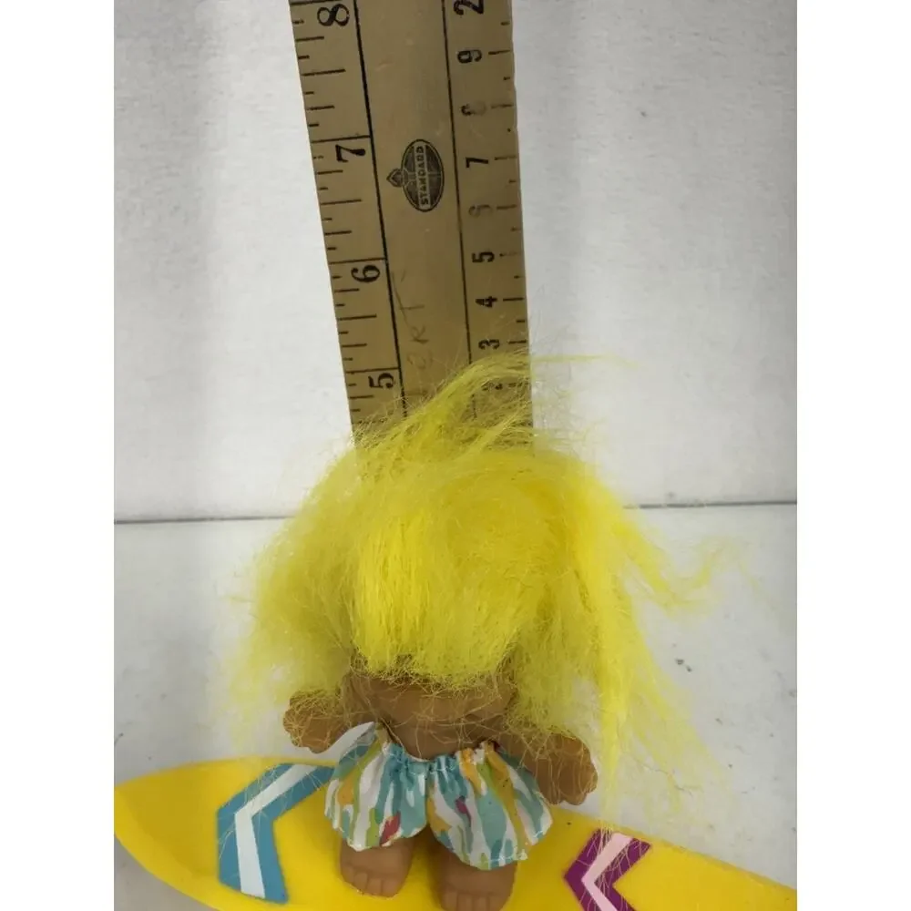 Vintage Russ‎ Surfer Troll Doll Yellow Hair